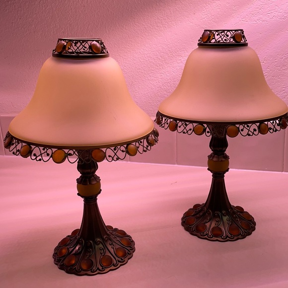 PARTYLITE PARIS TWO CHARMING TEALIGHT HOLDERS